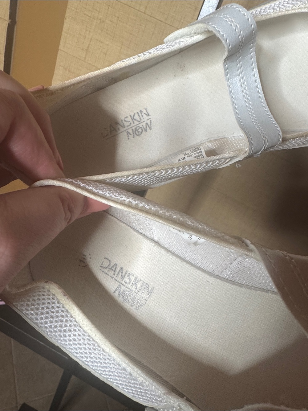 Danskin Now Molly White Mary Jane Walking Sneakers Mesh Hook & Loop Size 10 - Picture 4 of 10